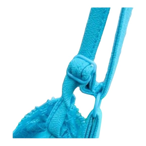 Bongo size X-Large aqua jumpsuit adjustable straps faux wrap slit leg v-neck - Picture 16 of 16